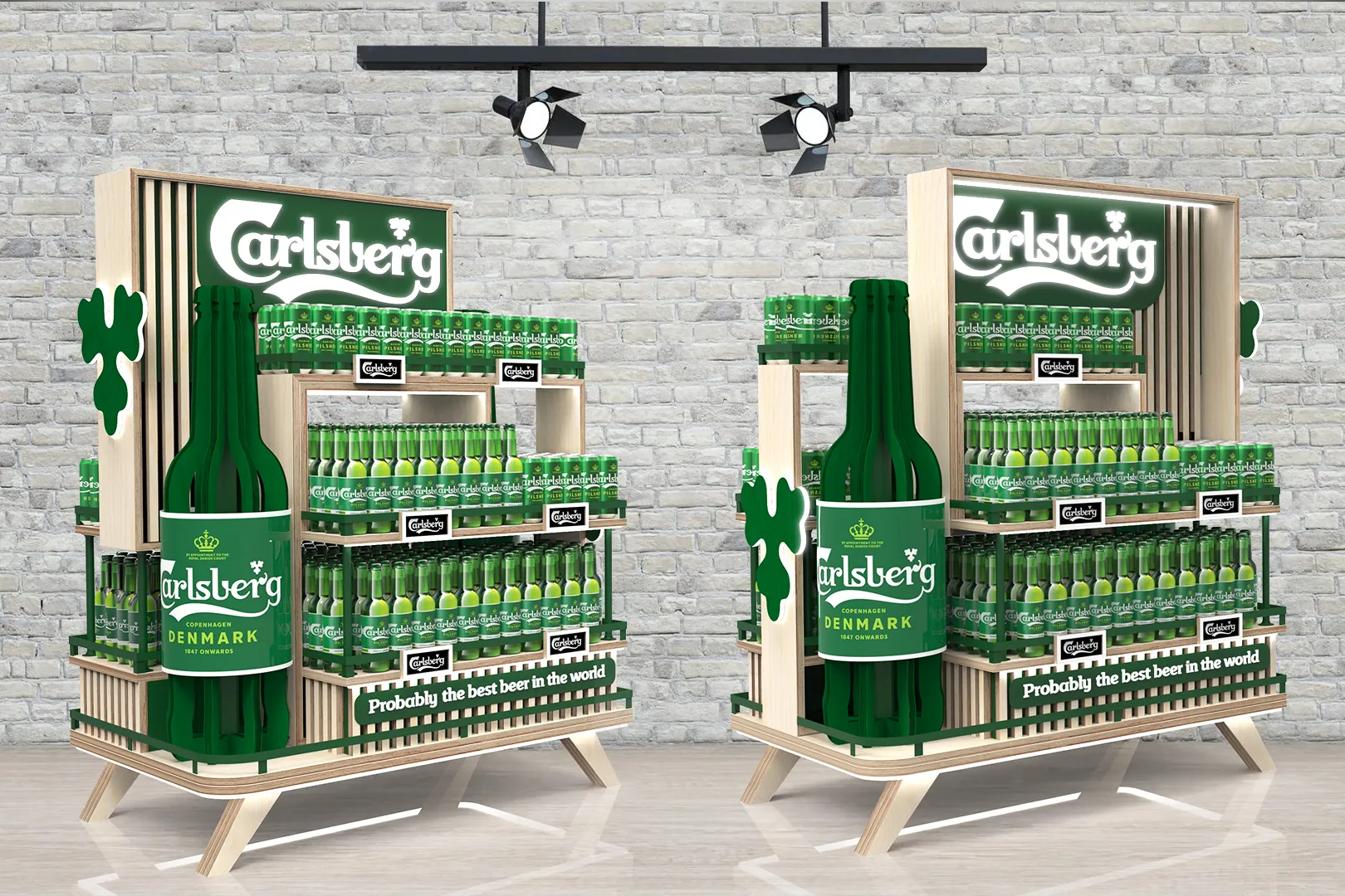 Carlsberg 1x Pallet Plywood Display