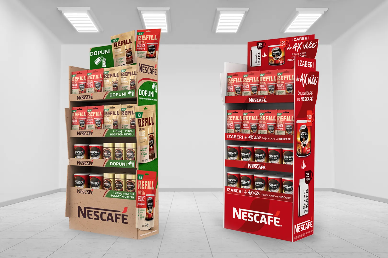 Nescafe 60x40 carboard rack
