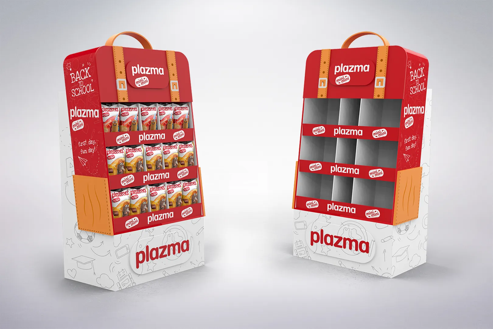 Plazma Back To School Carboard Rack