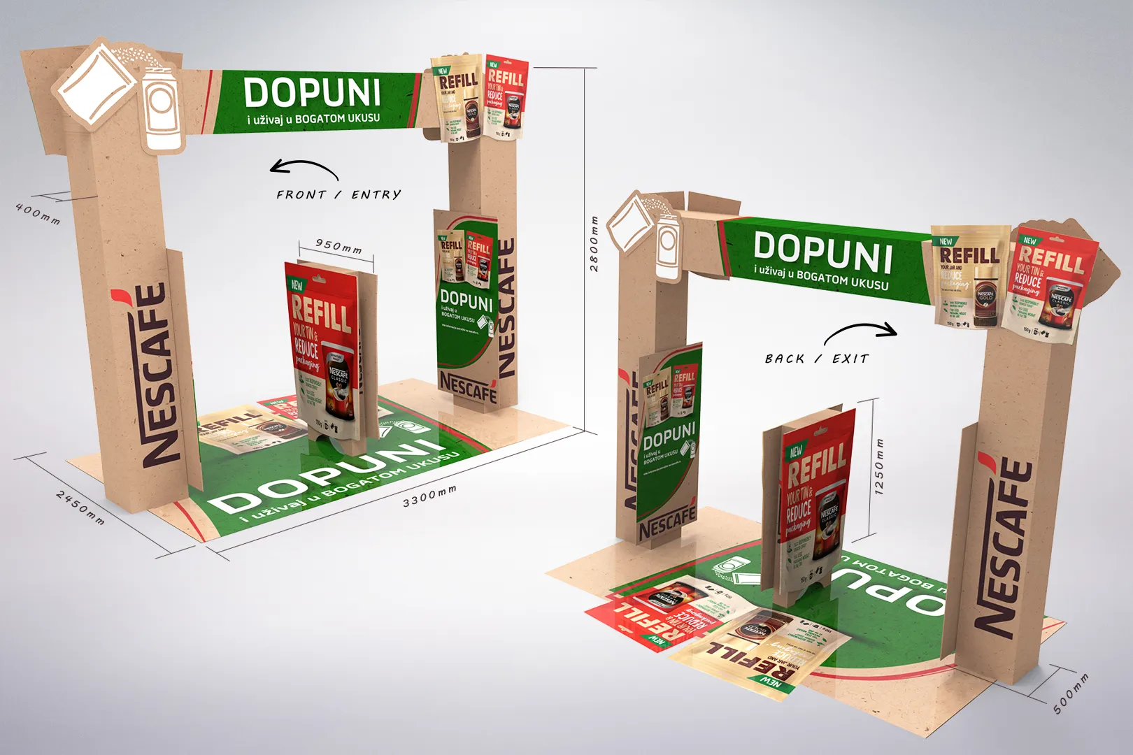 Nescafe Carboard Portal